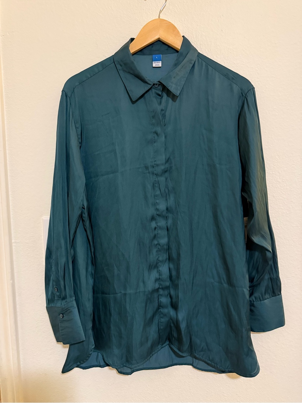 Old Navy Dark Emerald Green Button-Down